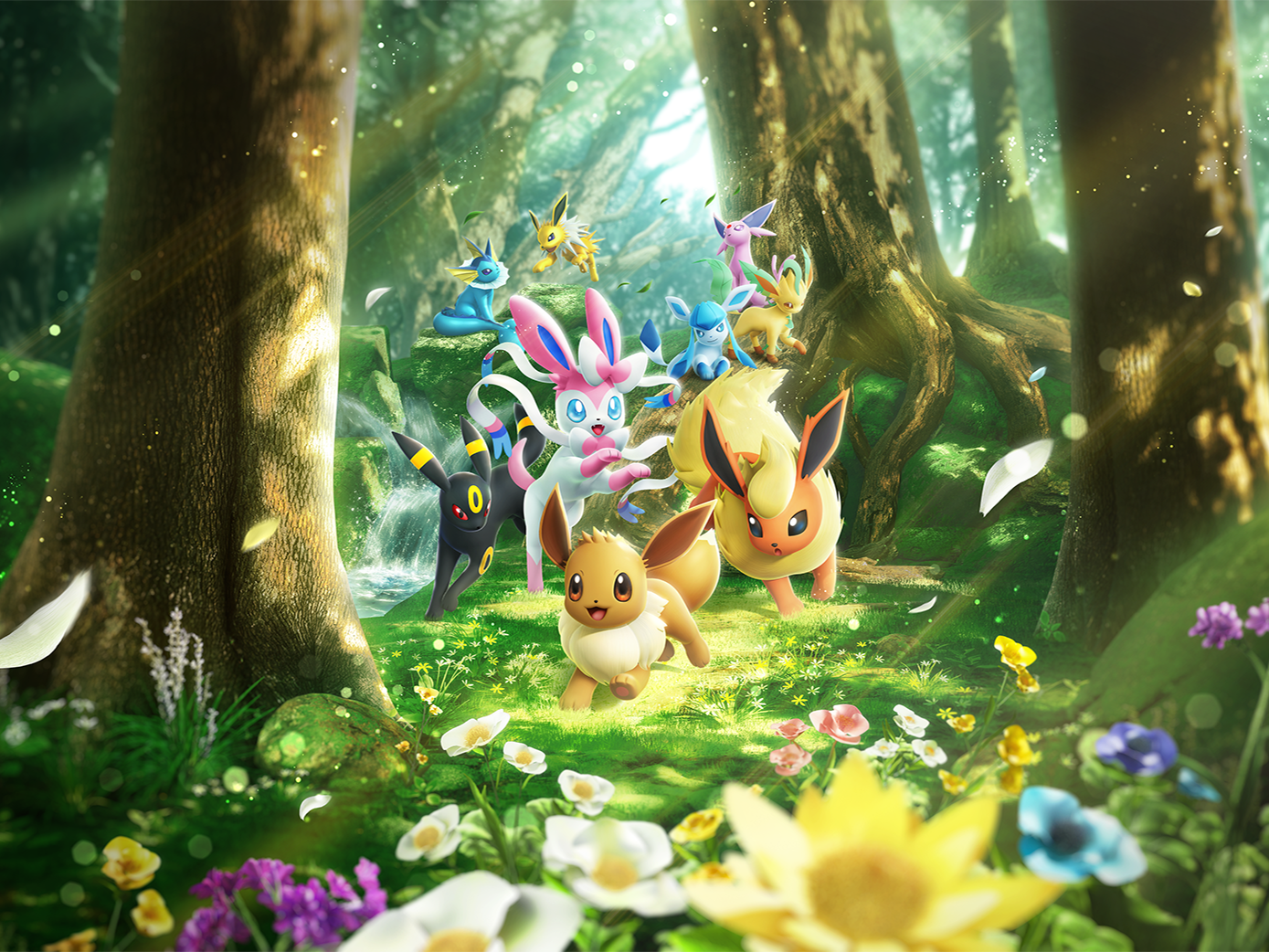 Évoli et ses évolutions au cœur du prochain Booster à thème du Jeu de Cartes à Collectionner Pokémon Pocket : La Clairière d’Évoli