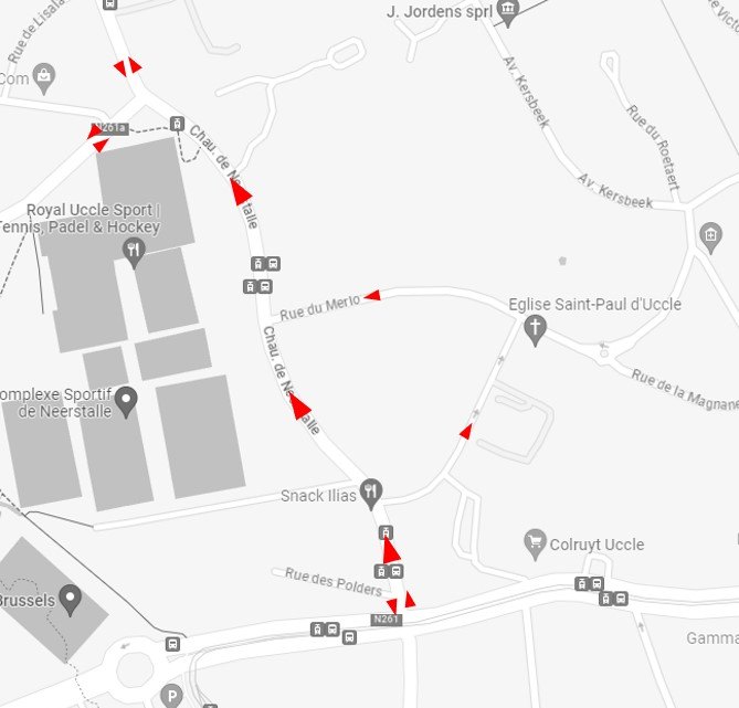 Sens de circulation projetés