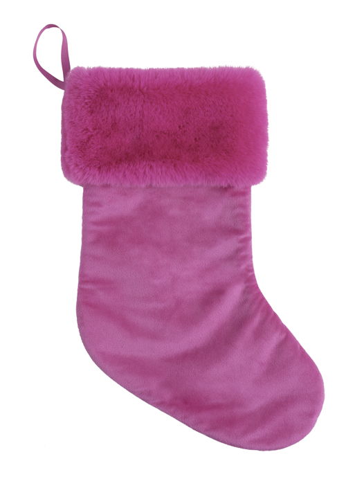 Habitat Pink Faux Fur Stocking, £10