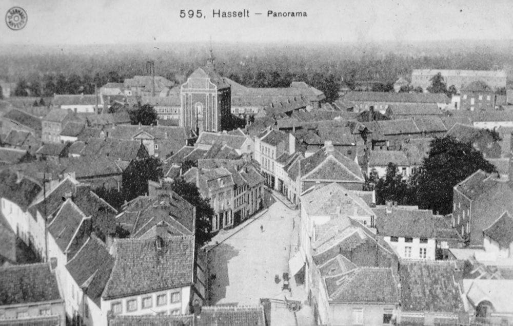 Begijnhofkerk Hasselt panorama voor 1945, PCCE