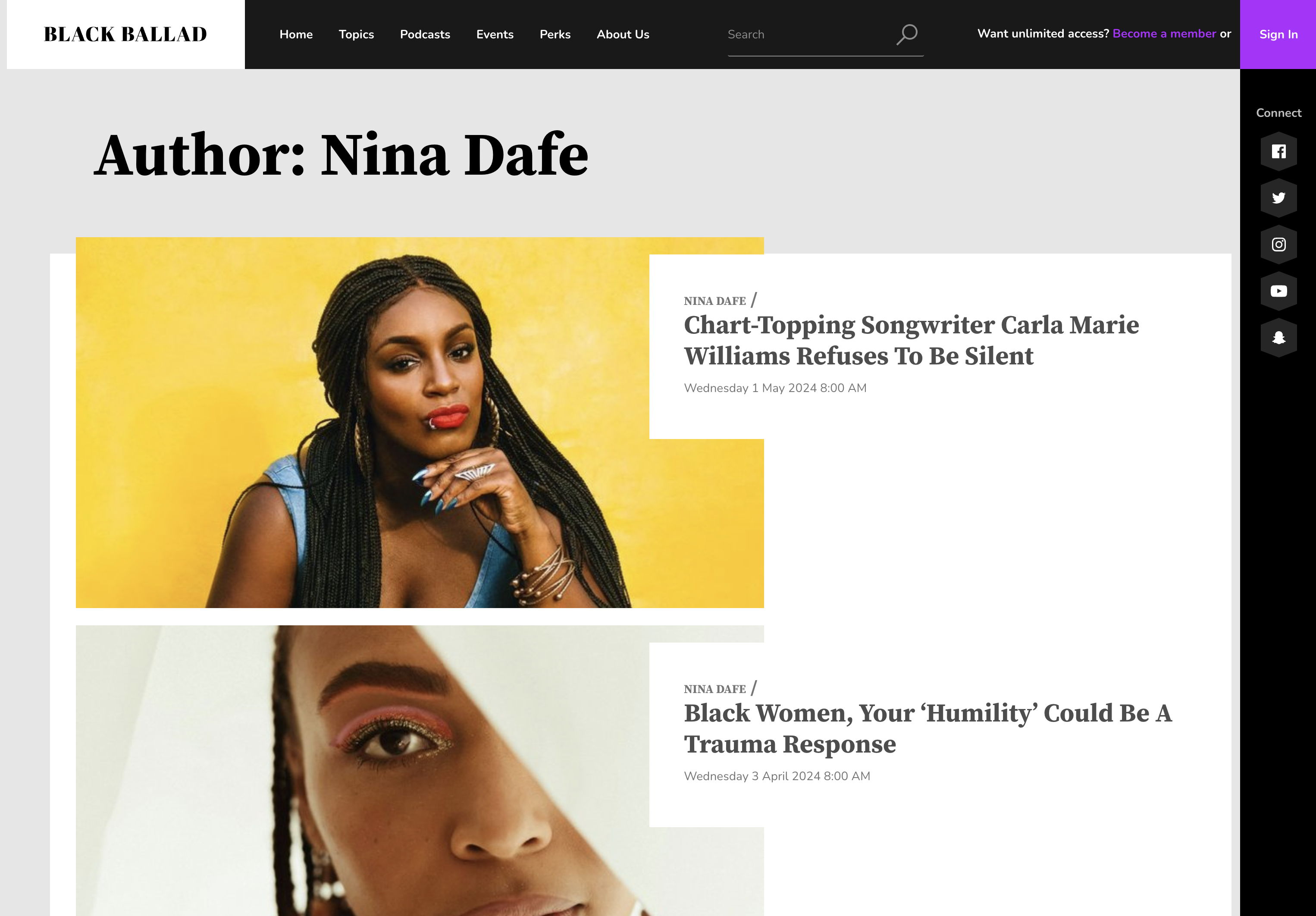 [browser]Nina is now a regular contributor to Black Ballad, thanks to that outstanding pitch.