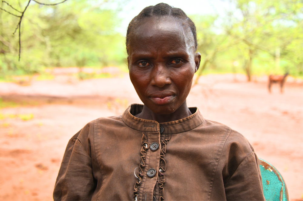 Jennifer Chebet, an internally displaced person, at Moinonin camp in Baringo county. Photographer: Zainab Mohammed |Location: Kenya |Date: 06/05/2024