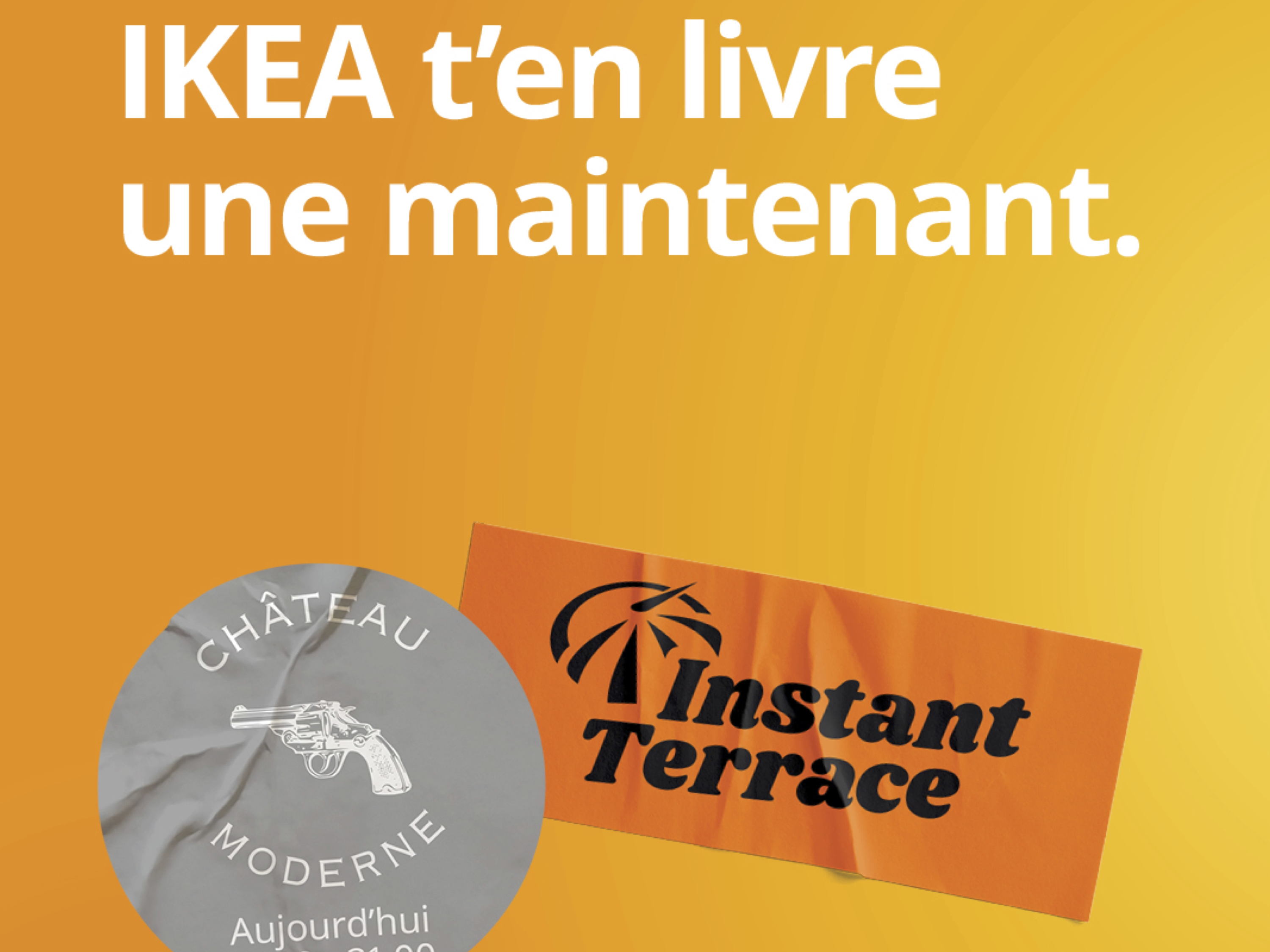 Ton bar préféré n’a plus de place en terrasse ? Avec son concept « Instant Terrace », IKEA te fournit table et chaises en quelques minutes…