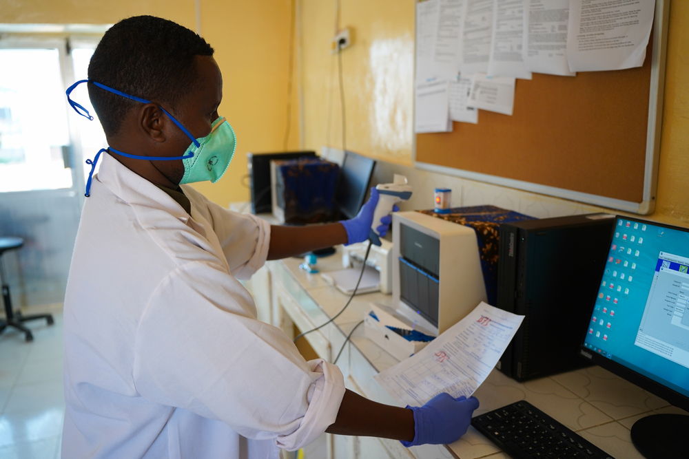 Abdirahman Mohamed, lab assistant at MSF supported TB hospital in Galkayo| Date taken: 05/09/2024 | Copyright: MSF