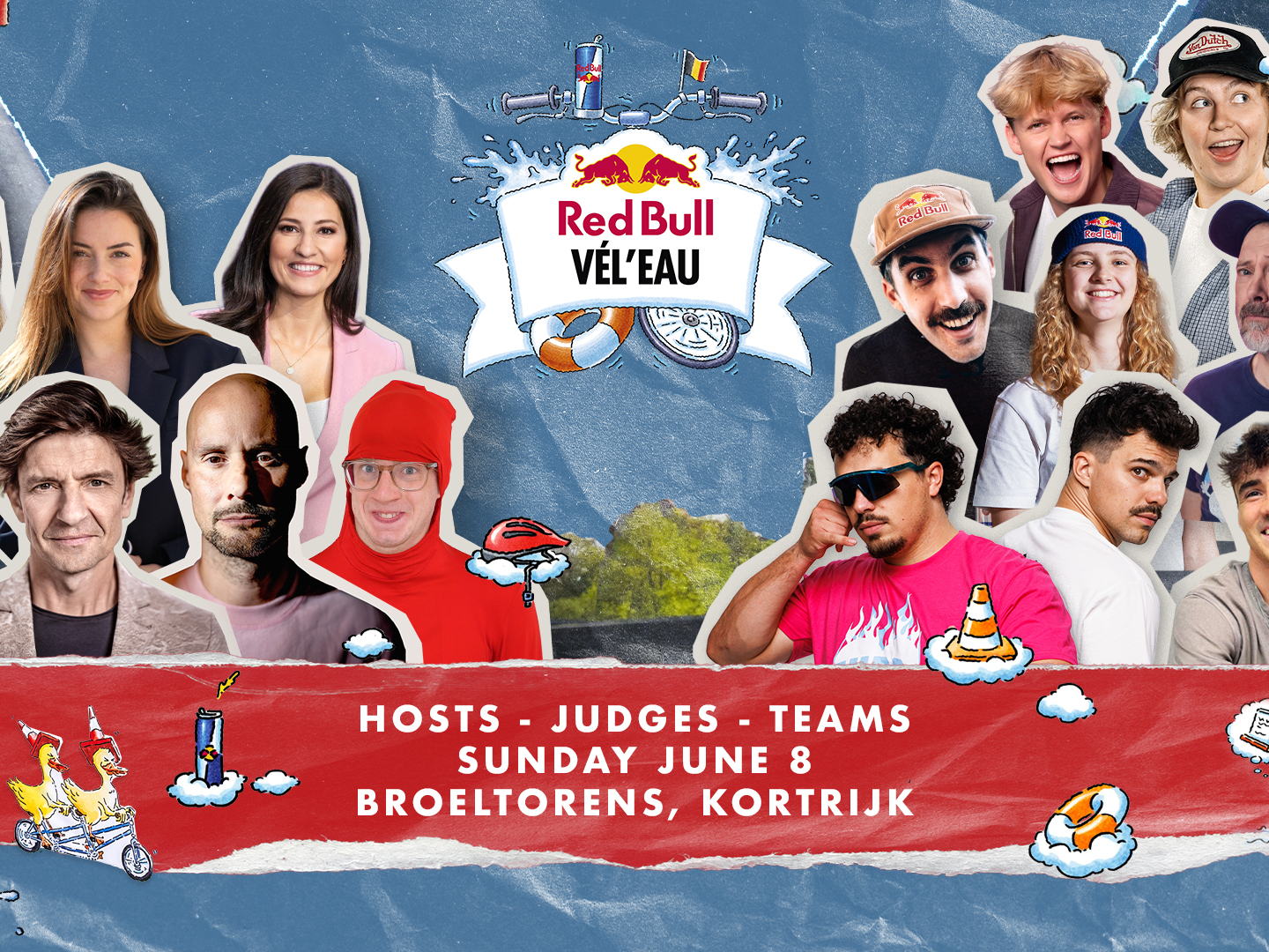 RED BULL VÉL'EAU MAAKT HOSTS, JURY EN WILDCARDS BEKEND