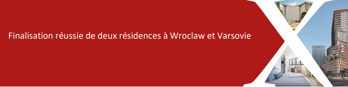 Finalisation réussie de deux résidences à Wroclaw et Varsovie