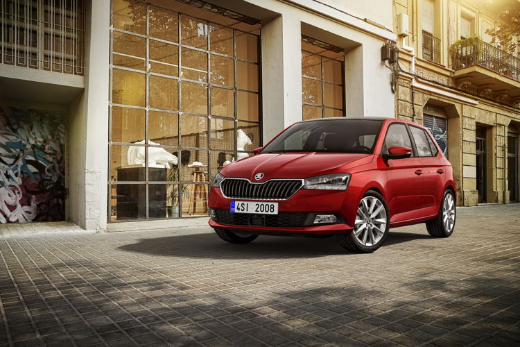 The front of the new revised ŠKODA FABIA sports a new-look radiator grille and bumper, with the additional option of LED headlights.