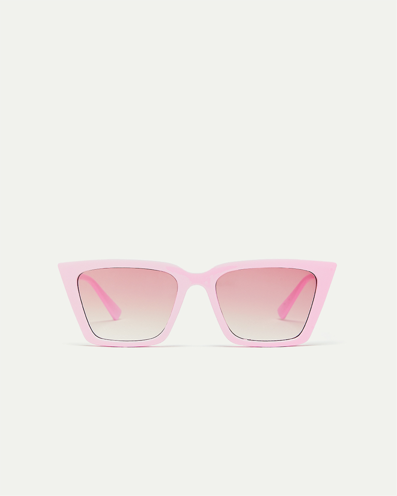 Square Cat Eye Sunglasses x The Birds Papaya