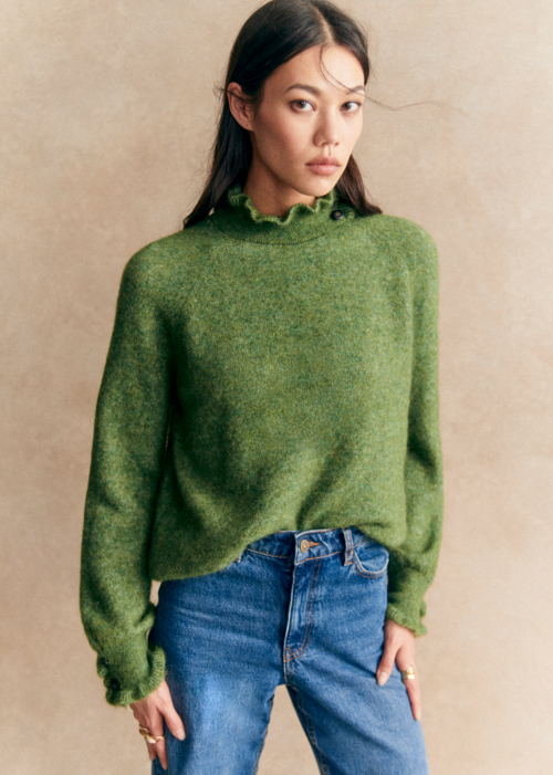 Sézane -Pull CARLOTA Vert garden - 115€