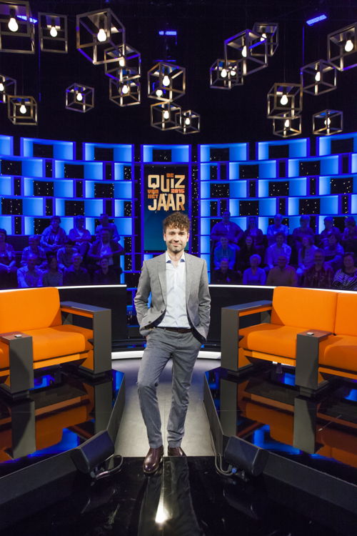 Thomas Vanderveken in De quiz van het jaar.
(c) VRT