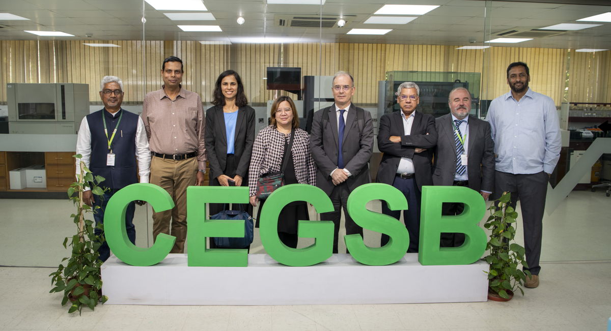 The French delegation visited CEGSB research facility at ICRISAT headquarters in Hyderabad, India.