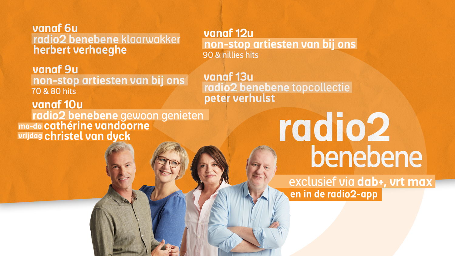 Programmaschema Radio2 BeneBene – © VRT