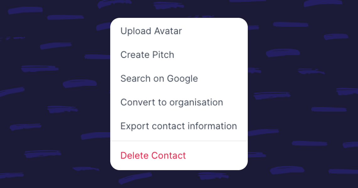 Help: What you can do with a contact preview