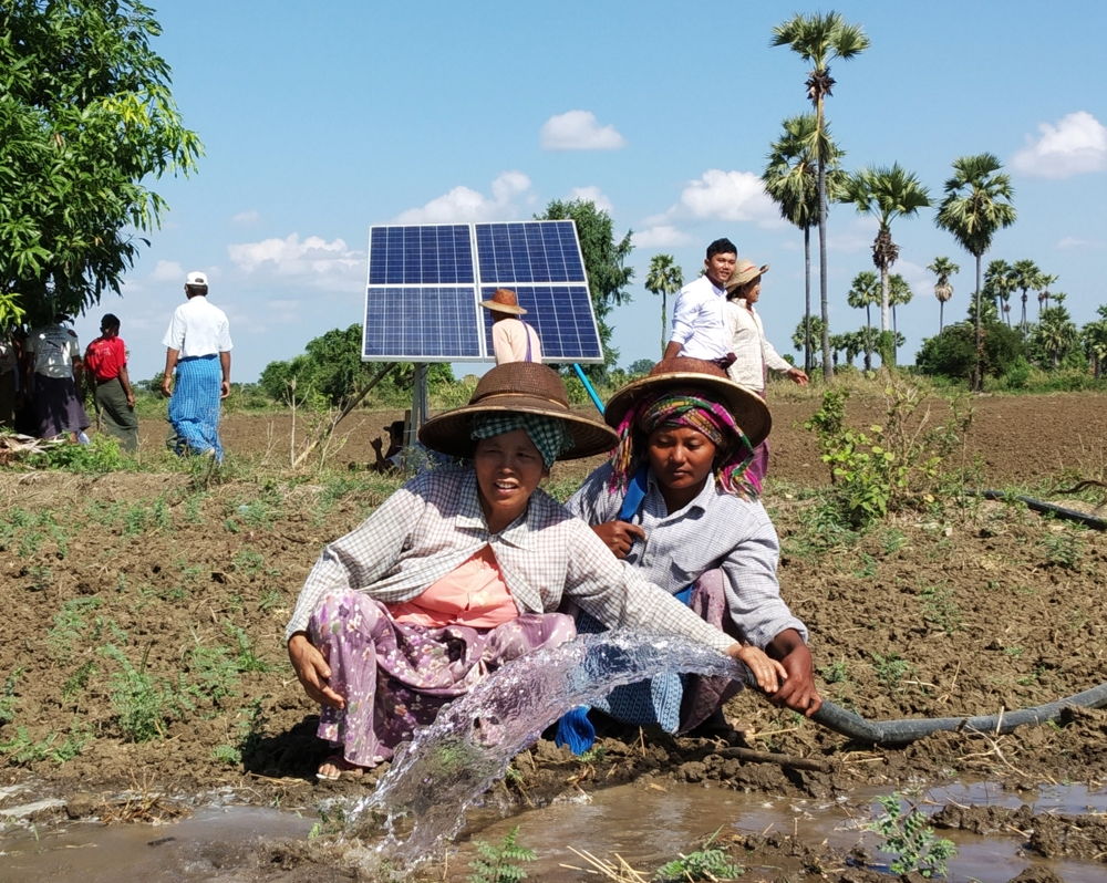A project EKOenergy financed  in Myanmar, Solar powered Irrigation system project ©EKOenergy