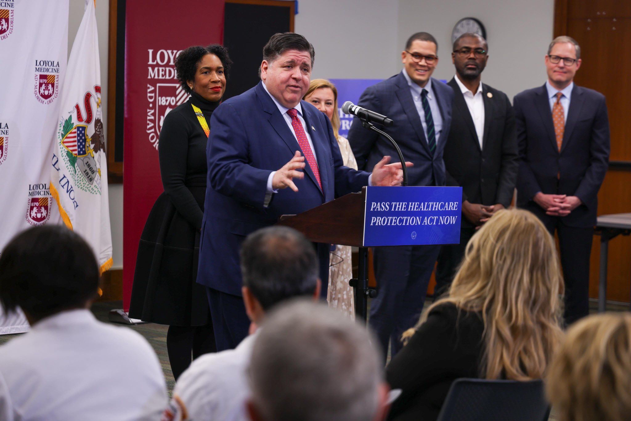 Gov. Pritzker makes remarks in Maywood.