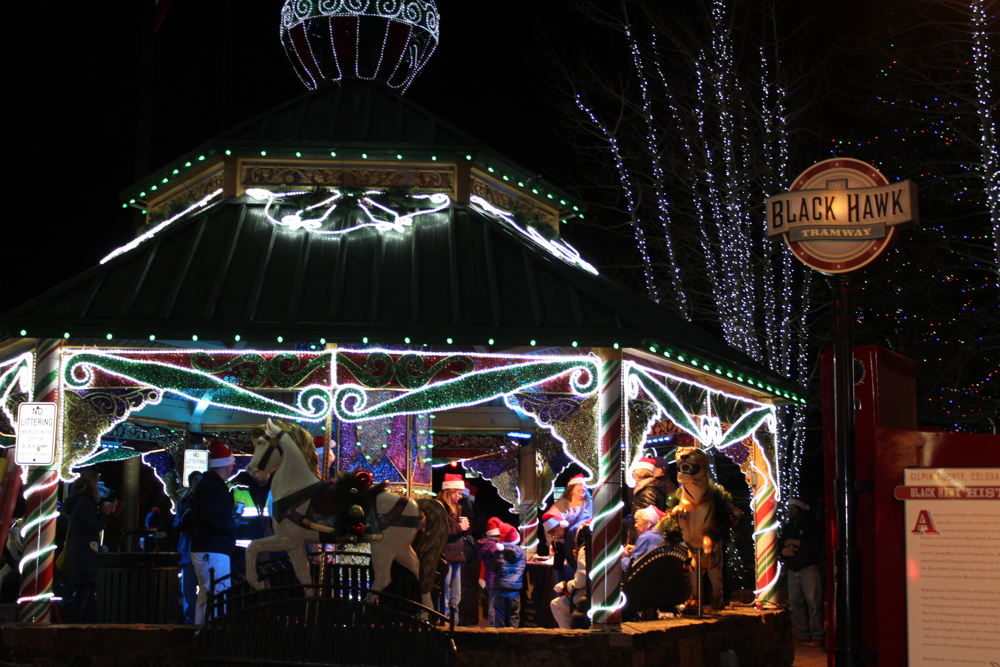 Celebrate the season with festive holiday lights throughout Black Hawk!