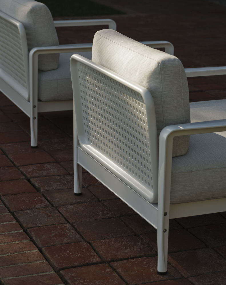 Knoll Lissoni Outdoor Lounge Chair in White