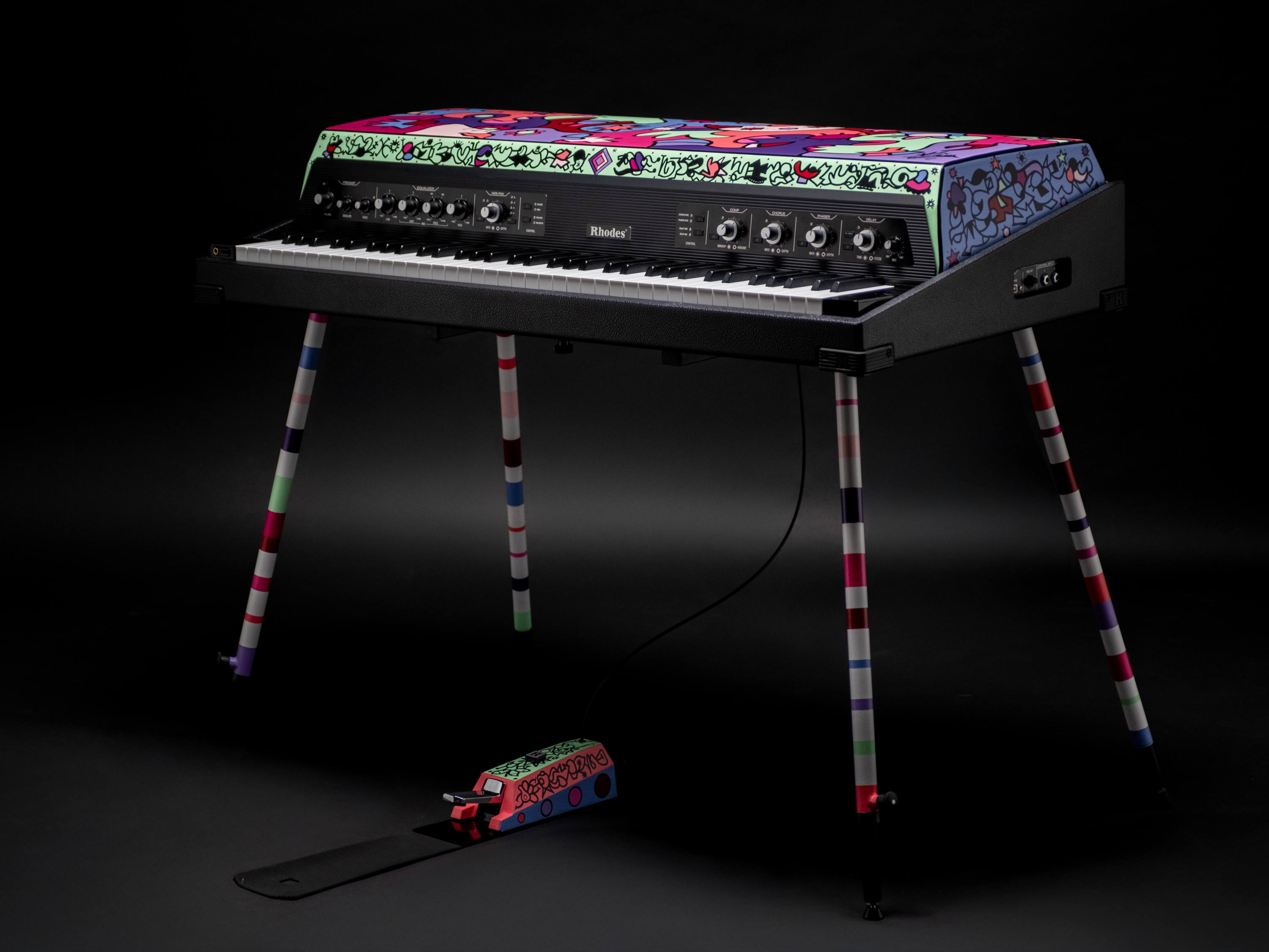 Rhodes and UK Artist, Nicolas Dixon, Collaborate on Limited Edition MK8 Piano Collection to Benefit Last Night A DJ Saved My Life Foundation (LNADJ)