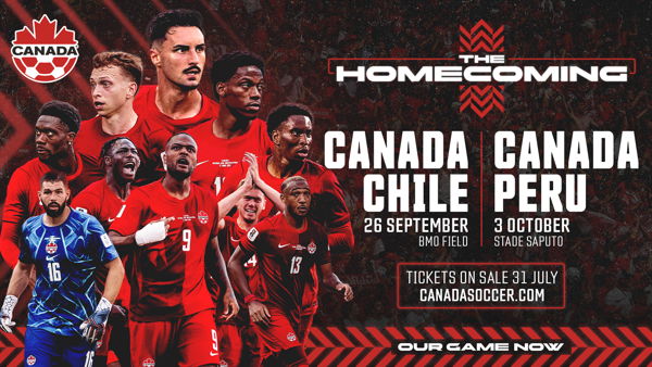 The Homecoming: CANMNT to play Chile and Peru this September and October…