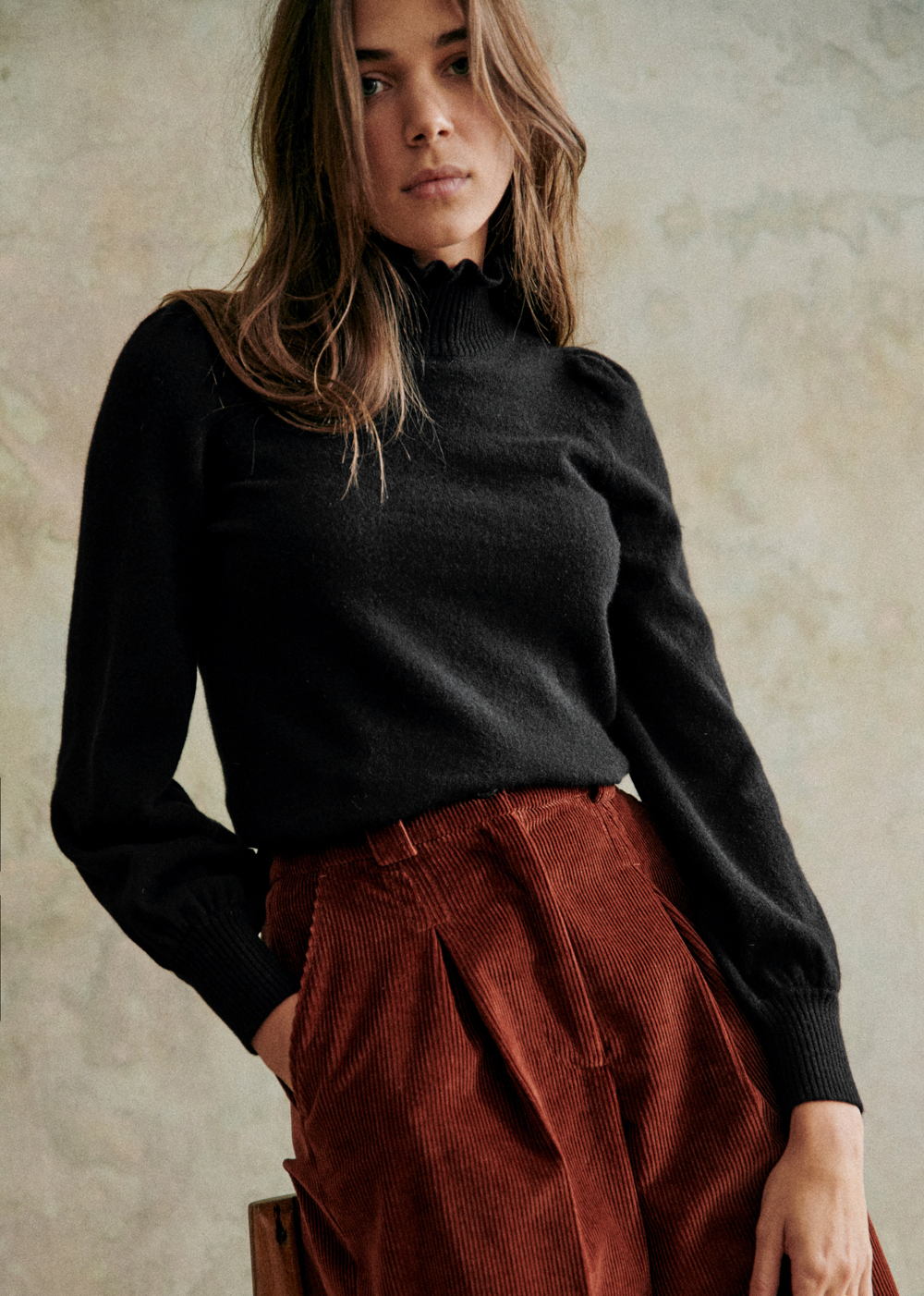 Sézane - Pull Brianna noir - 160€
