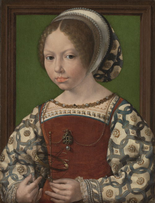 In Search of Utopia © Jan Gossaert, Portrait of a Girl with an Armillary Sphere (Princess Dorothea of Denmark), c.1530. London, National Gallery
