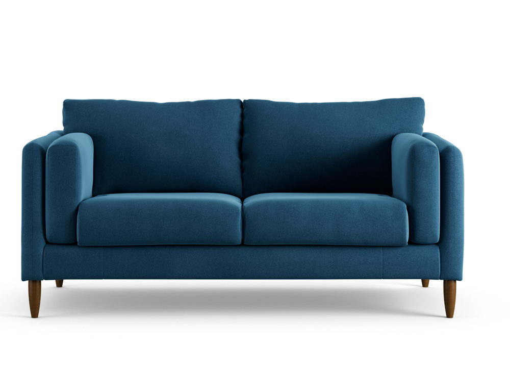 Habitat Newington 2 Seater Velvet Ink Blue, 6608774