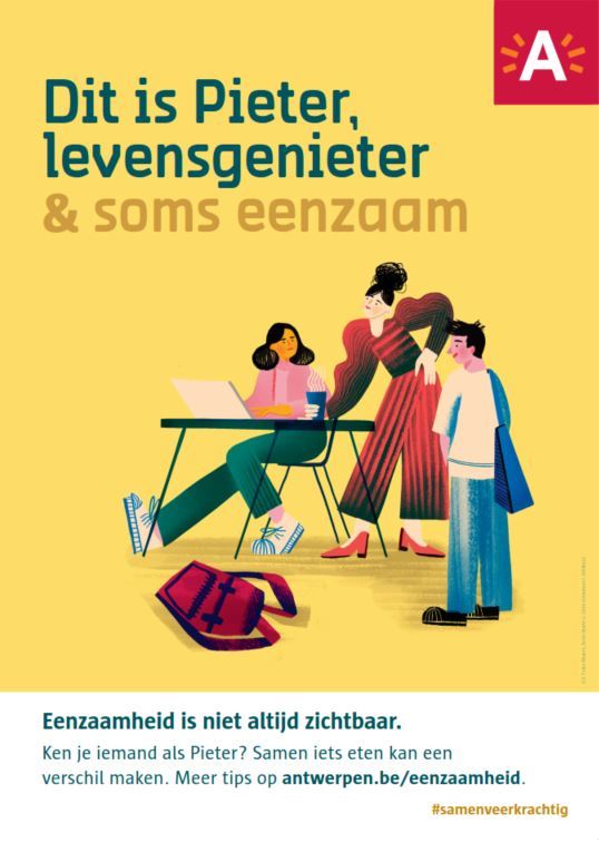Affiche campagne rond eenzaamheid © stad Antwerpen