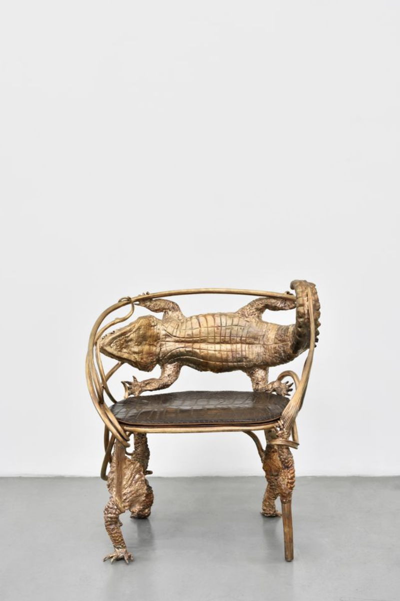 Fauteuil Crocodile, 2015 by Claude Lalanne from Galerie Mitterrand at Design Miami Basel 2024 (Photographer - Rebecca Fanuele)
