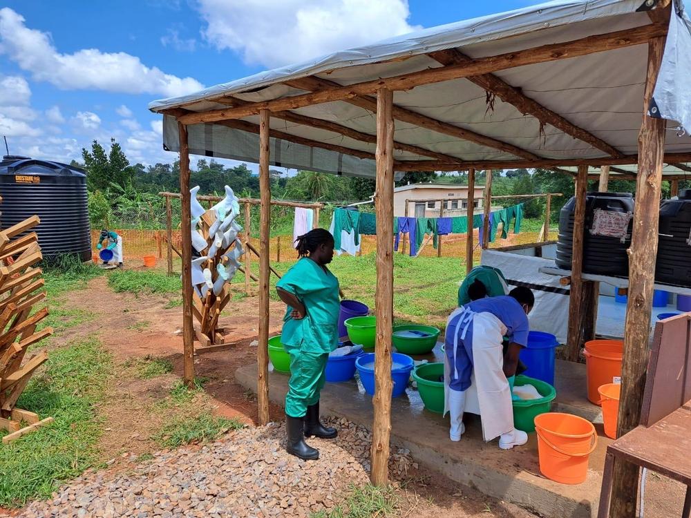 In the recently completed 8 beds Ebola Treatment Unit in Madud, MSF is working alongside the Ministry of Health to provide initial screening for suspected Ebola patients close to their homes in an area close to the epicenter of the outbreak. Photographer: Sam Taylor | Location: Mubende, Uganda | Date: 02/11/2022