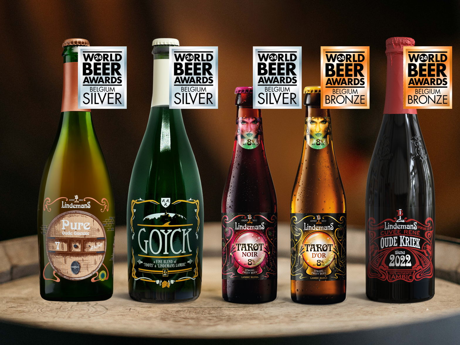 La Brasserie Lindemans remporte 5 médailles aux World Beer Awards 2024
