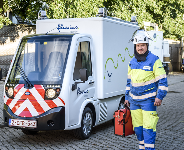 Fluvius introduceert eerste elektrische minivan voor Gentse binnenstad