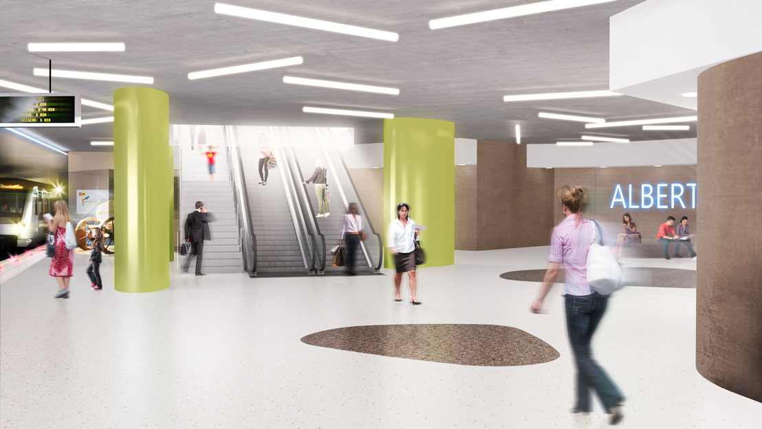 Het station Albert maakt zich op als toekomstig eindpunt van Metro 3