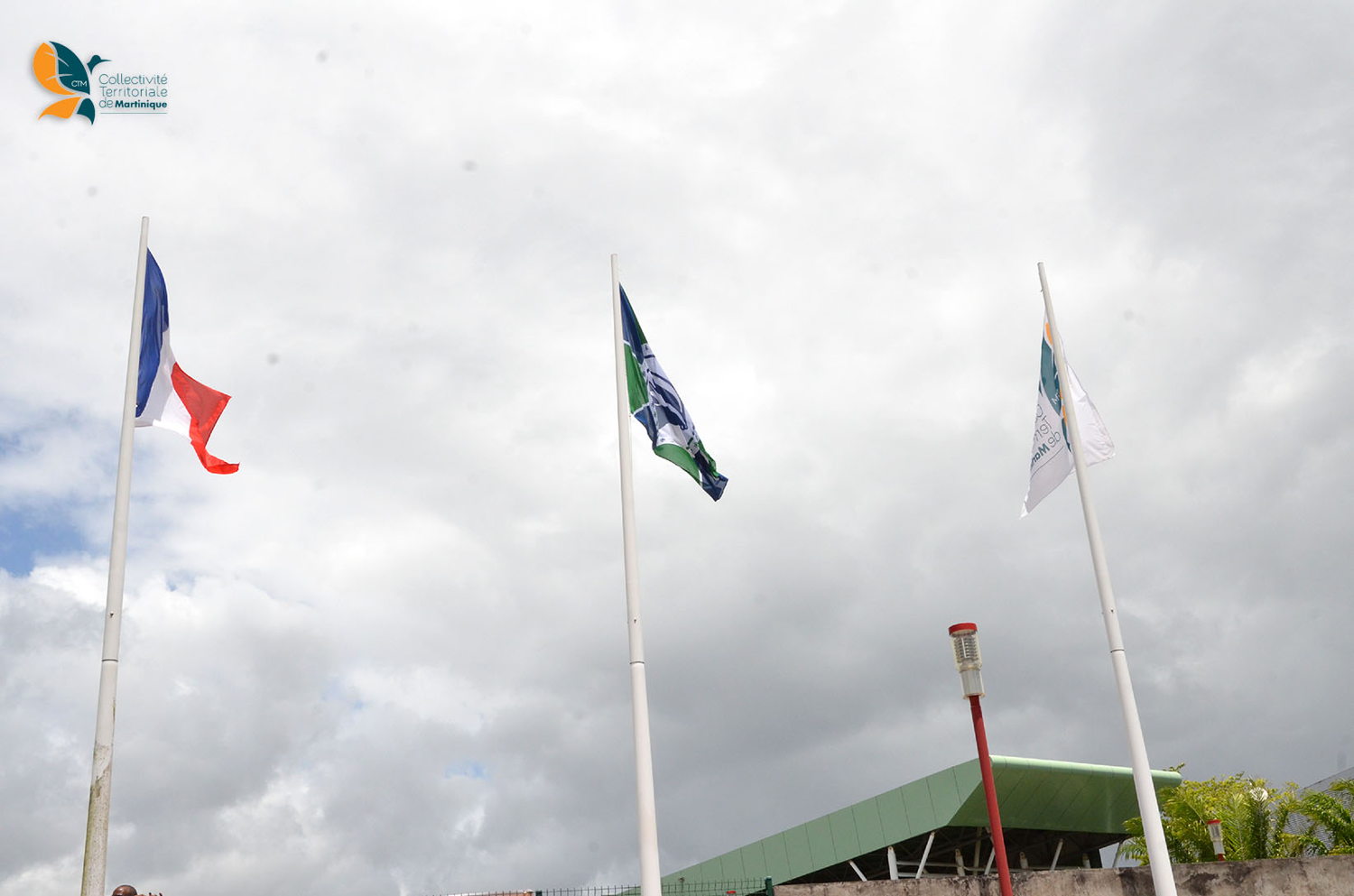 Flag raising ceremony of the new flag that represents Martinique for culture, sports and international activities