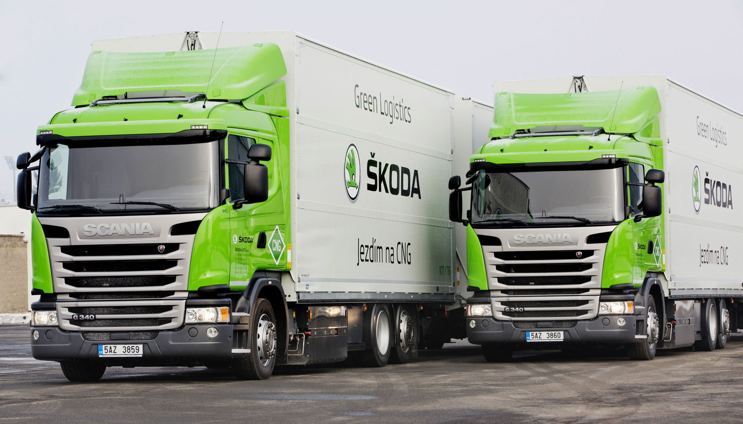 ŠKODA further expands its environmentally friendly logistics fleet and puts four CNG-powered lorries (CNG = compressed natural gas) into service at the main plant in Mladá Boleslav.
