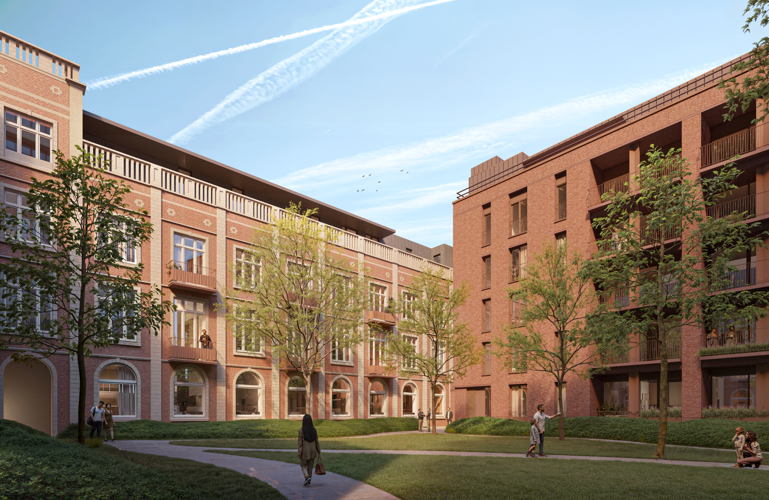 Ontwerpbeeld - Achterkant van Instituut Maisin