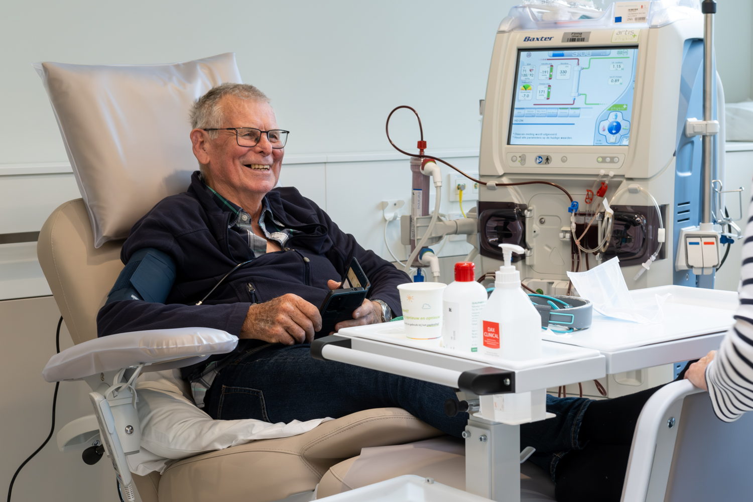 Een dialysepatiënt in ZAS Palfijn