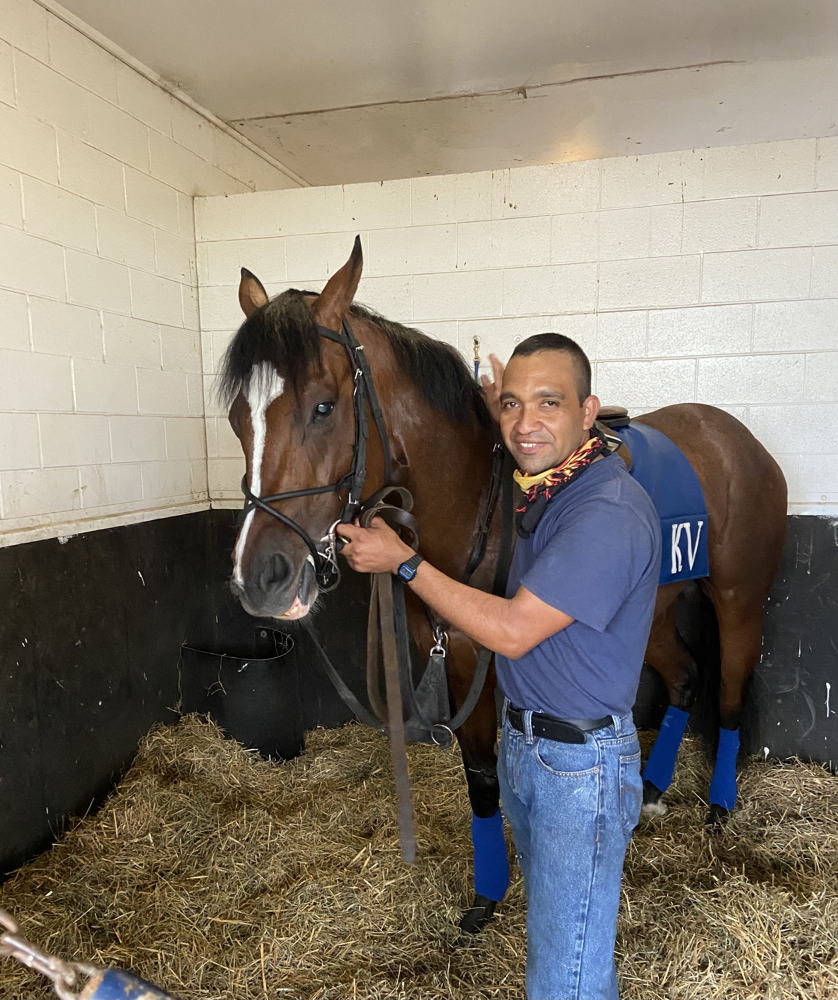 Rondure and his groom sharing a special bond. (Supplied)