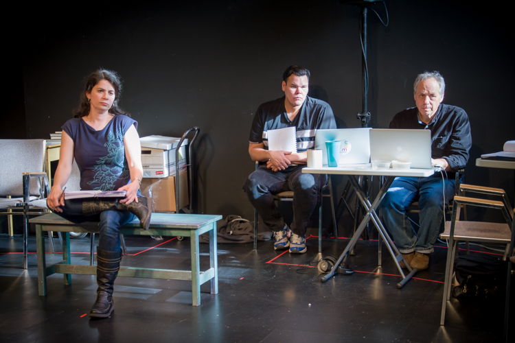 Dawn Petten, Lancelot Knight & Brian Linds in rehearsals / Photo by Peter Pokorny