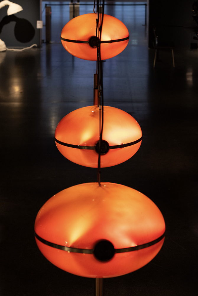 Stéphane Maupin's 'acoustic bubble' light suspensions (2002) by Galerie Downtown-LAFFANOUR (Paris)