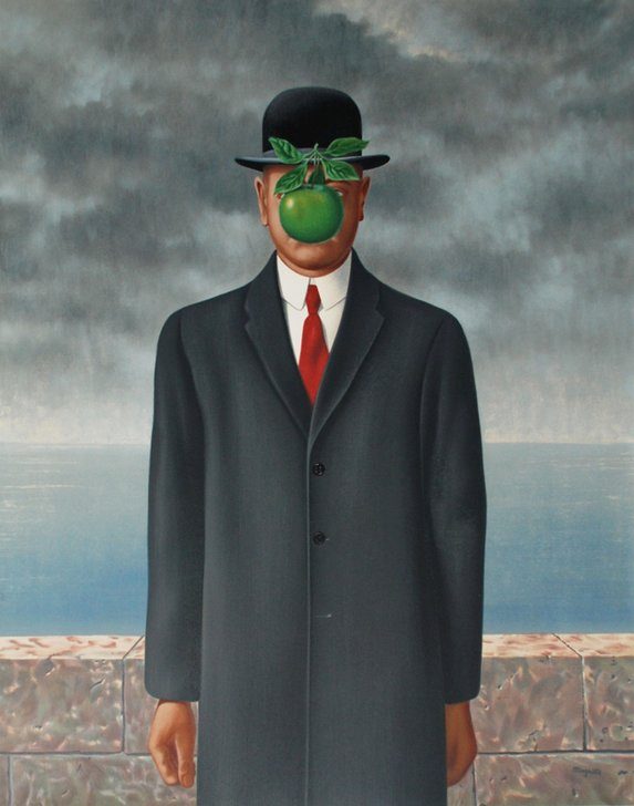 21 November 1898 - Belgian surrealist artist René Magritte was born. Magritte is best known for his witty and thought-provoking images. If you didn't study art, then you're probably most familiar with Magritte's "The Son of Man", which featured in the 1999 heist film '"The Thomas Crown Affair". ​ TAP THE IMAGE FOR MORE. ​ (AKG5609697 ​ "The Son of Man," 1964, by René Magritte. ©akg-images / Album / Fine Art Images)