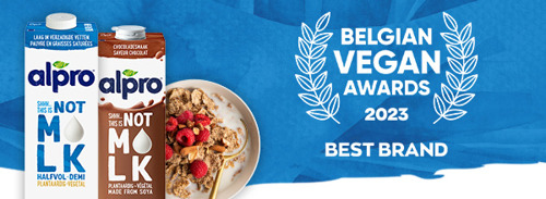 Alpro remporte le prix du “Best Vegan Award” 2023 en Belgique