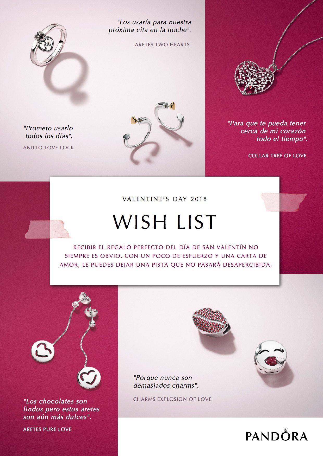 ESTE SAN VALENTÍN RECIBE LO QUE ANHELAS CON EL WISH LIST DE PANDORA