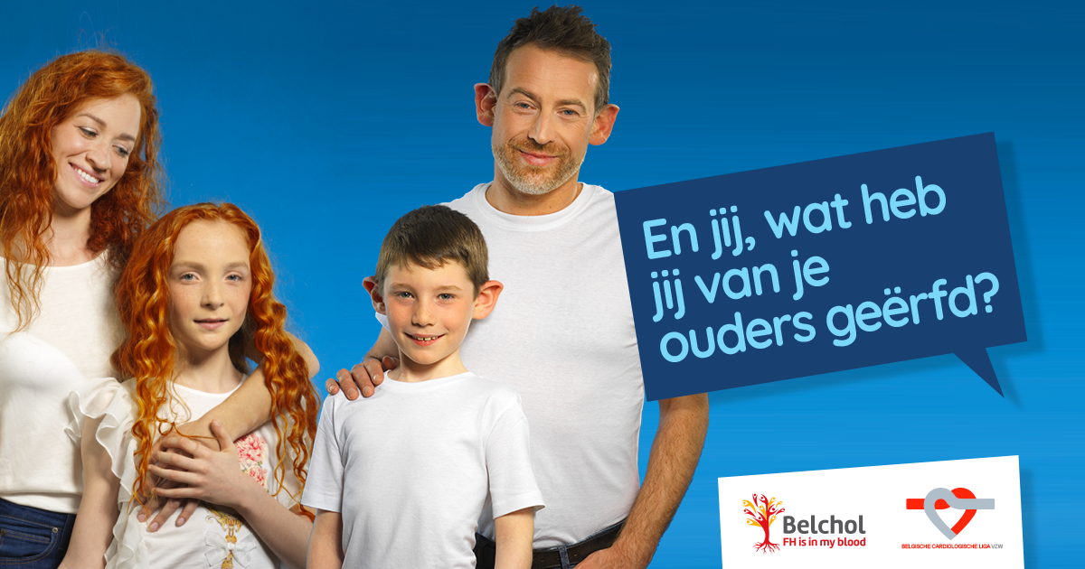 Voice spoort samen met Belchol en de Belgische Cardiologische Liga alle Belgen aan om hun verborgen erfelijkheid te onderzoeken