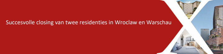 Succesvolle closing van twee residenties in Wroclaw en Warschau