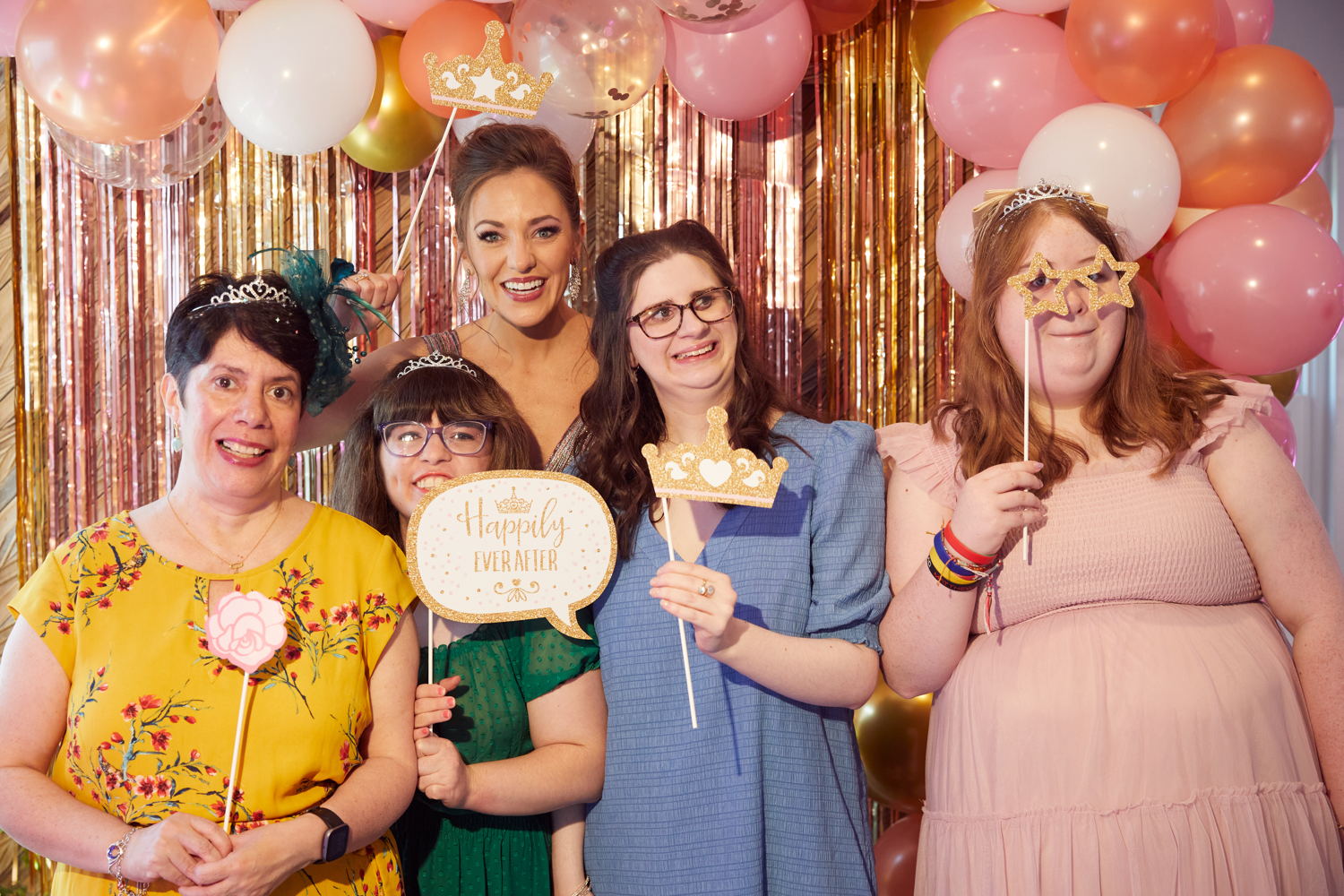 Laura Osnes with cast members of Backlight Productions' "Cinderella." (Photo credit: Nathan Johnson)