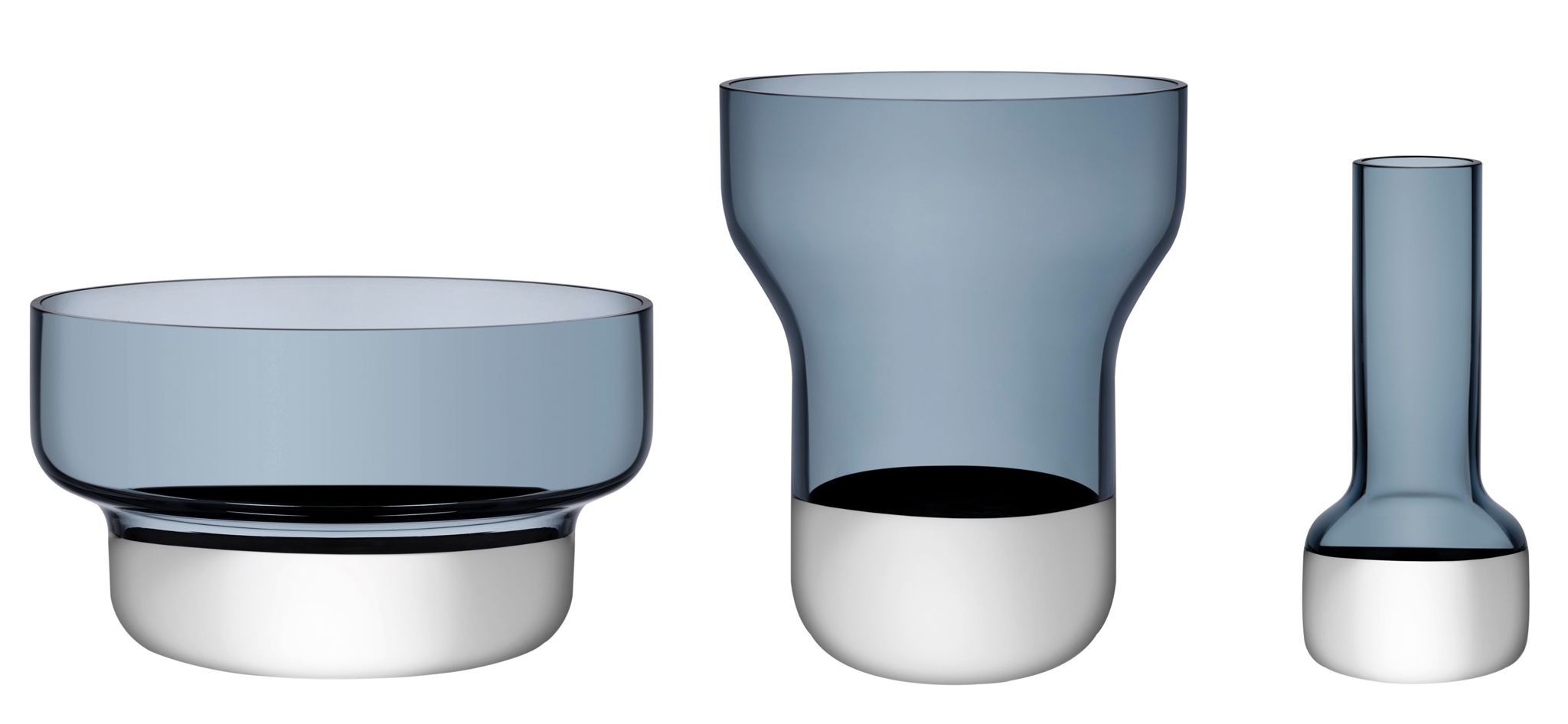 Contour Bowl Small, Steel Blue, EU €70, US $96
Contour Vase Wide, Steel Blue, EU €290, US $398
Contour Vase Tall, Steel Blue, EU €290, US $398 Contour Bowl Small, Steel Blue, EU €70, US $96
Contour Vase Wide, Steel Blue, EU €290, US $398
Contour Vase Tall, Steel Blue, EU €290, US $398