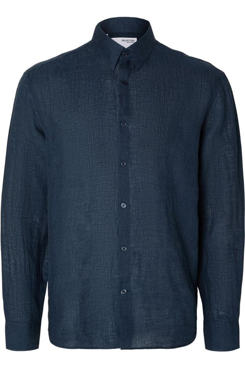 Selected_Shirt SEL Slhregkylian-Linen Shirt Ls Classic Noos blue_JUTTU_€79,99