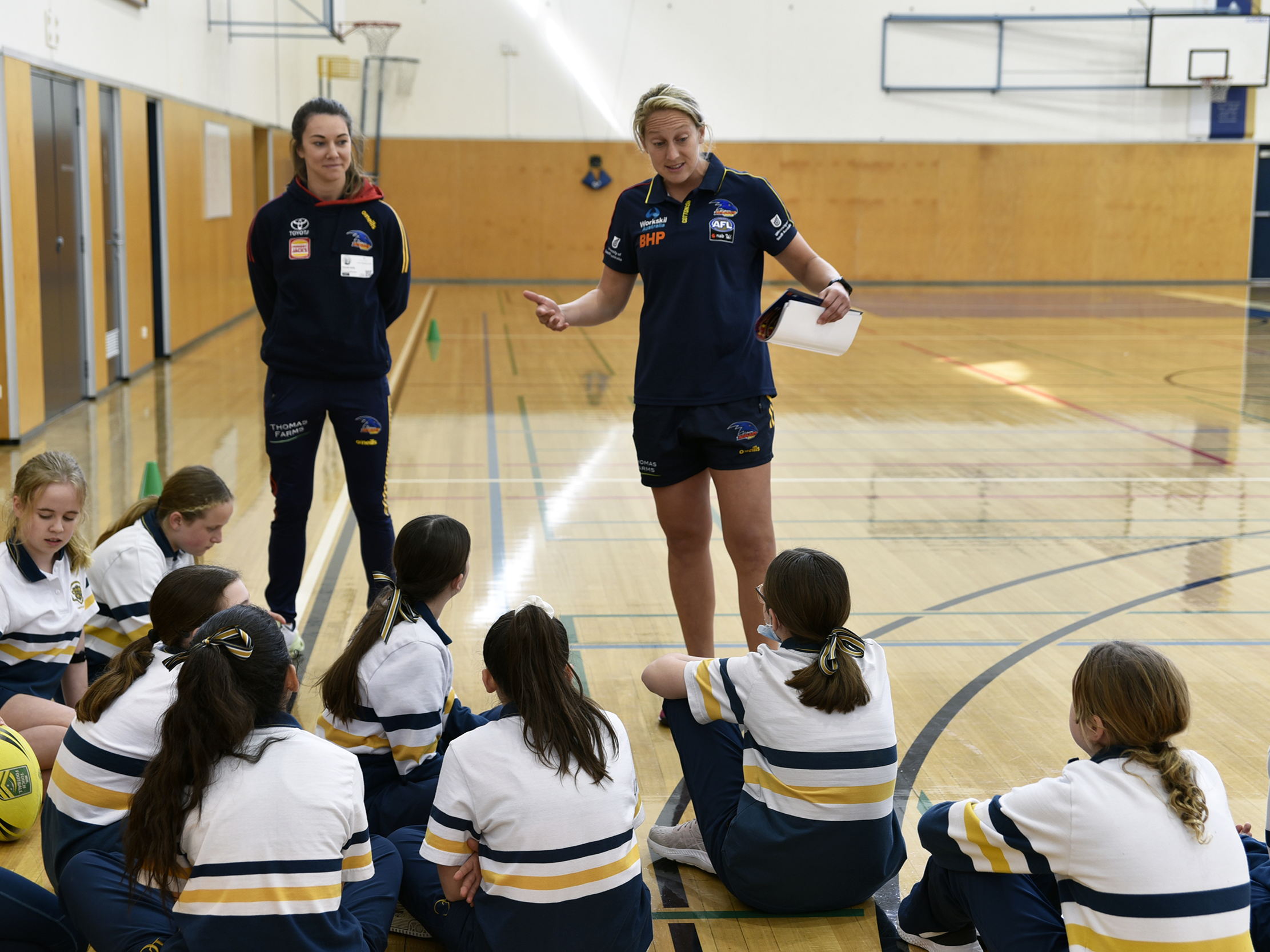 AFLW Star Marijana Rajcic Kicks STEMfooty Goals with Students from Her Former School, Loreto College