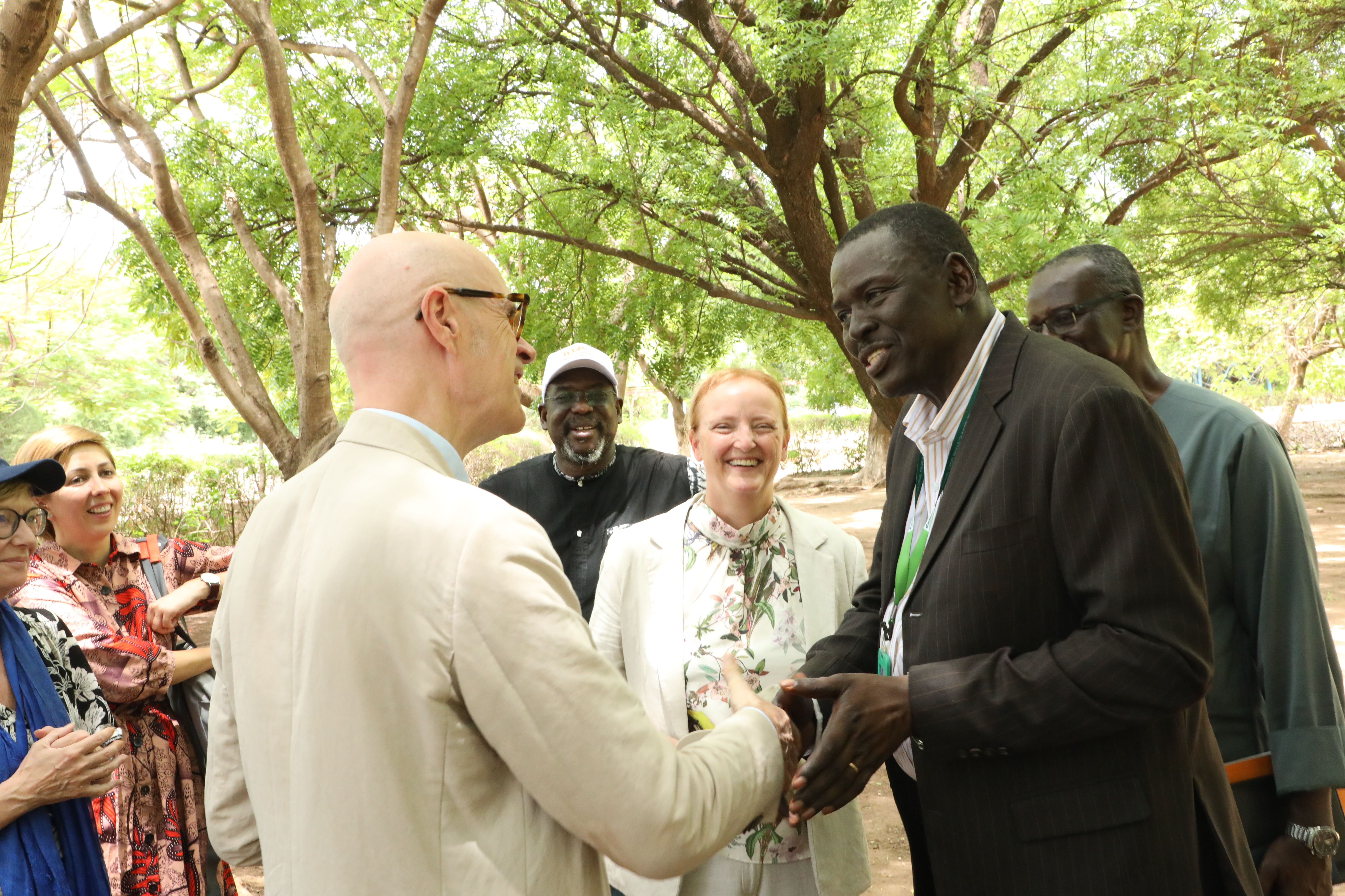 H.E Bart Ouvry and Dr. Ramadjita Tabo. Credit: ICRISAT