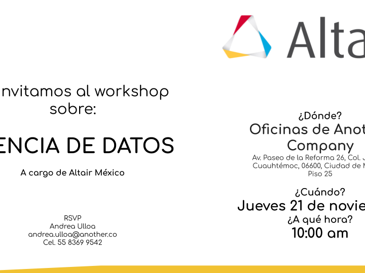 Recordatorio: Taller sobre Ciencia de datos